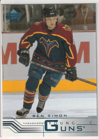 Ben Simon 2001-02 Upper Deck Young Guns Hockey #420 Rookie Card