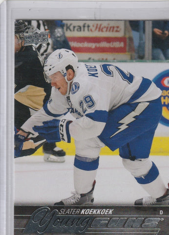 Slater Koekkoek 2015-16 Upper Deck Hockey #224 Young Guns Rookie Card