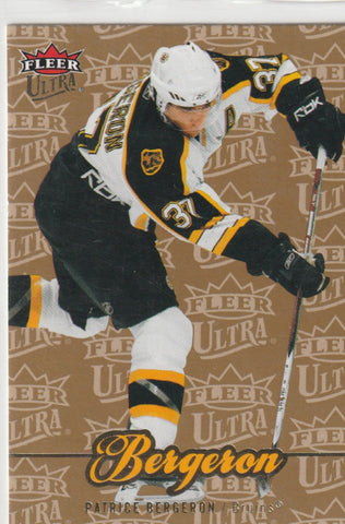 Patrice Bergeron 2007-08 Fleer Ultra Gold Medallion Edition #181 - First Row Collectibles