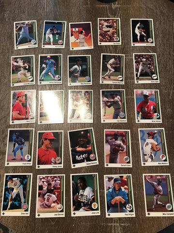1989 Upper Deck Baseball Lot of 25 Cards #3