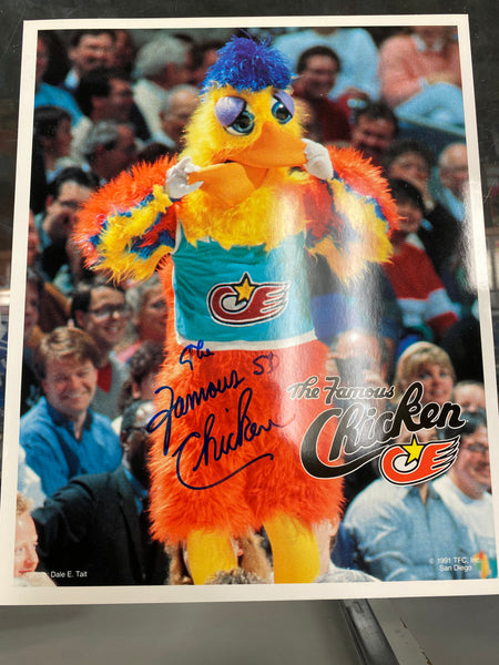 The Famous San Diego Chicken signed 8x10 Photo