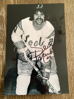 Dennis Maruk Autograph California Golden Seals 4x6 Photo - First Row Collectibles