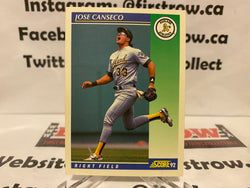 1992 Score Oakland Athletics Baseball Card #500 Jose Canseco