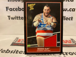 2013 WWE Topps Best Of Brodus Clay Ring Used Worn Shirt Relic