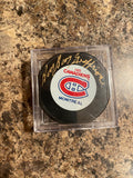 Boom Boom Geoffrion Autograph Montreal Canadiens Puck