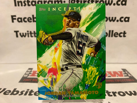2020 Topps Inception Jordan Yamamoto #55 Rookie RC Green Miami Marlins MIA