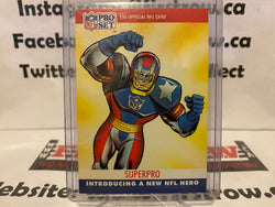 1990 NFL Pro Set SUPERPRO Marvel Comics Special Insert Football Chase Card