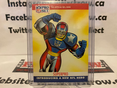 1990 NFL Pro Set SUPERPRO Marvel Comics Special Insert Football Chase Card