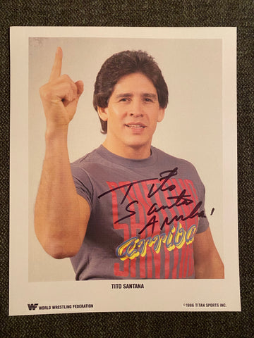 Tito Santana Autographed 8x10 Wrestling Photo