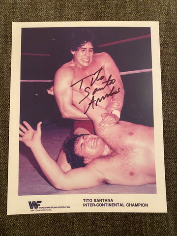 Tito Santana Autographed 8x10 Wrestling Photo