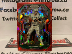 2020 Panini Prizm Joe Namath Red Ice Prizm Card #36