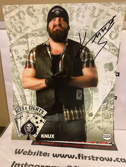 Knux signed 8x10 Wrestling Photo