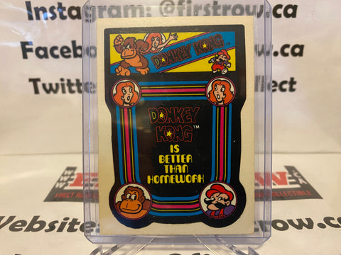 Super Mario Donkey Kong Sticker Card Mint Topps Nintendo 1982