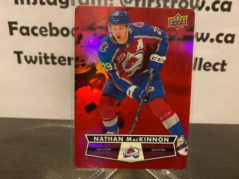 Nathan MacKinnon 2021-22 Upper Deck Tim Hortons Red Die-Cut DC-44