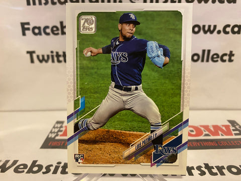Luis Patino Rookie Card 2021 Topps Update #US211 Tampa Bay Rays
