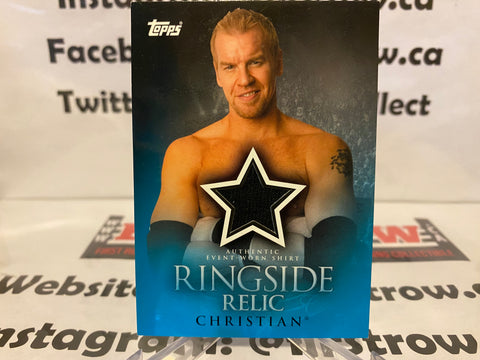 WWE Christian 2009 Topps Ringside Relic Event Worn Shirt Card