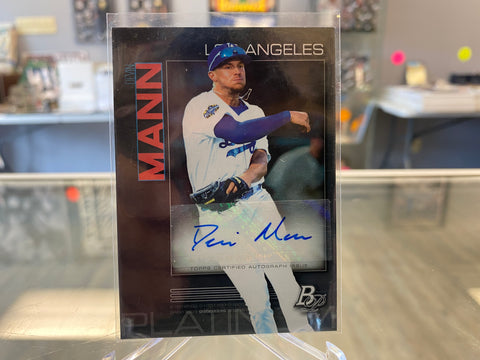 2020 Bowman Platinum Devin Mann Auto #TOP-81. L.A. Dodgers