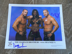 Basham Brothers & Shaniqua signed WWE 8x10 Promo Photo WWF