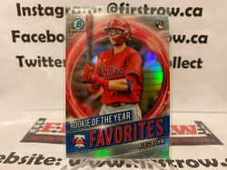 Alec Bohm Rookie of the Year Favorites 2021 Topps Bowman Chrome #RRY-AB Phillies