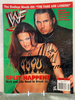 Matt Hardy signed 2002 WWE WWF Wrestling Magazine