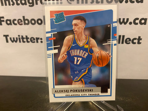 Aleksej Pokusevski 2020-21 Panini Donruss Basketball Rated Rookie RC #209 OKC