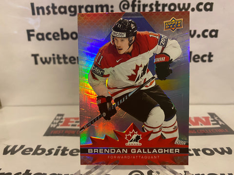 Brendan Gallagher 2021-22 Upper Deck Tim Hortons Team Canada #62