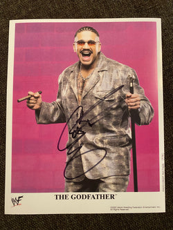 The Godfather Autographed 8x10 Wrestling Photo - First Row Collectibles