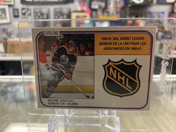 1981-82 O-Pee-Chee #383 - 1980-81 NHL Assist Leader Wayne Gretzky