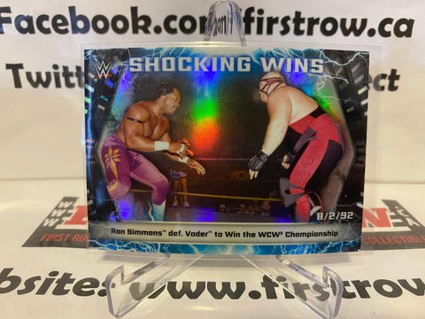 2020 Topps Chrome WWE SHOCKING WINS SW-1 Ron Simmons Def Vader WCW