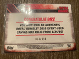 WWE Kalisto 2016 Topps Then Now Forever Royal Rumble Mat Relic Card /399