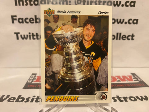 1991-92 Upper Deck Mario Lemieux #156 Pittsburgh Penguins Stanley Cup