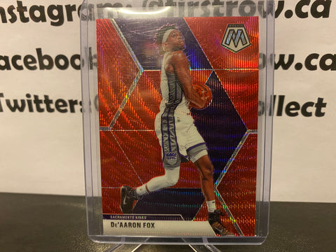 De'Aaron Fox 2019-20 Panini Mosaic Tmall Red Wave Prizm #10