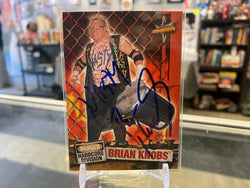 Nasty Boy Brian Knobs signed 1999 WCW Embossed Wrestling Card