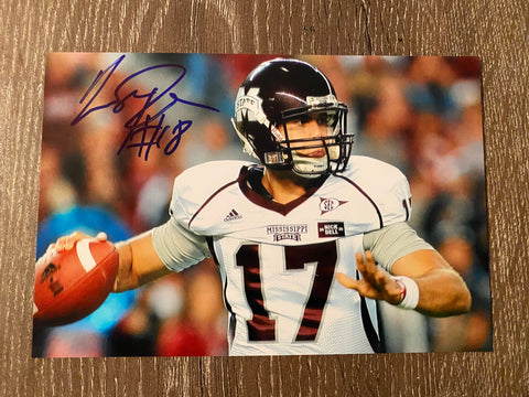 Tyler Russell Autograph Mississippi State 4x6 Photo