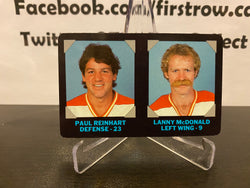 Paul Reinhart & Lanny McDonald 1985 7-11 Hockey Card