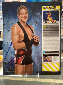 Jack Swagger signed WWE Program Magazine Page