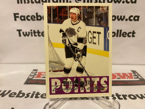 1994-95 Wayne Gretzky Kings #150 Topps Premier POINTS LEADER Hockey Card