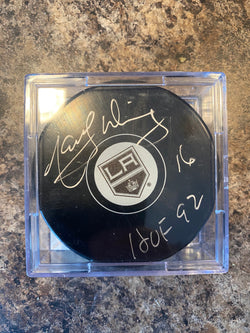 Marcel Dionne Autograph Los Angeles Kings Puck - First Row Collectibles