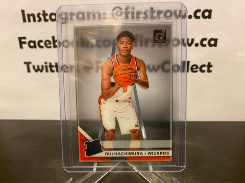 Rui Hachimura 2019 Clearly Donruss Rated Rookie Card Wizards NBA #58