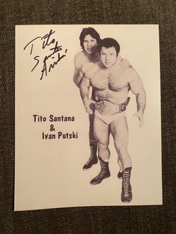 Tito Santana Autographed 8x10 Wrestling Photo - First Row Collectibles