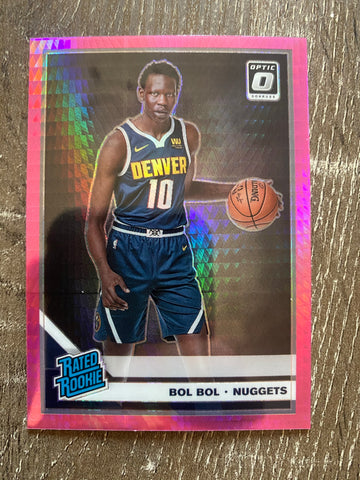 Bol Bol 2019-20 Donruss Optic #162 Pink Hyper Prizm Rated Rookie RC Nuggets