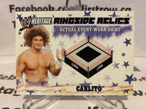 WWE Carlito Ringside Relics Shirt 2007 Topps Heritage III Card