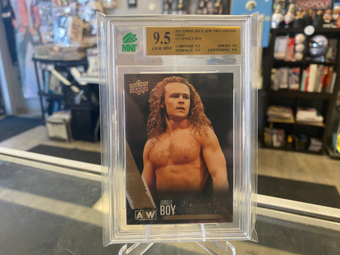 2021 UD AEW First Edition Gold Jungle Boy Graded MNT 9.5