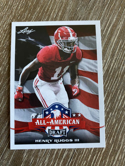 Henry Ruggs III 2020 Leaf Draft Football All-American #65 ROOKIE CARD