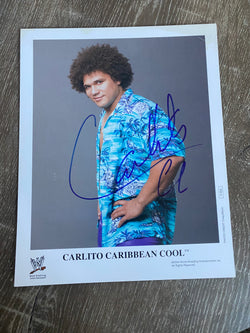 Carlito signed WWE 8x10 Promo Photo WWF