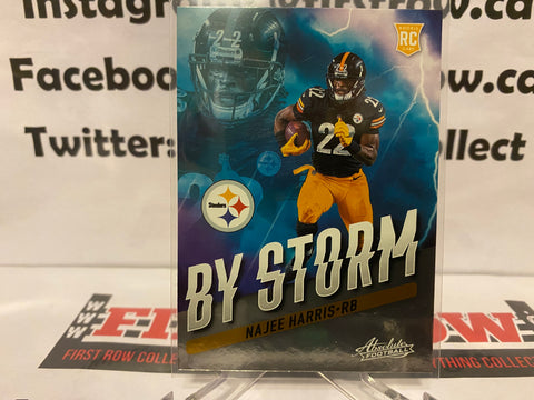 2021 Panini Absolute Najee Harris By Storm RC #BST-11 Steelers Rookie SP