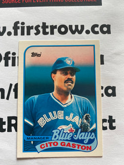 CITO GASTON 1989 TOPPS TRADED TIFFANY #36T TORONTO BLUE JAYS MANAGER - First Row Collectibles