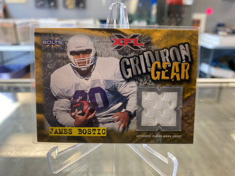 James Bostic XFL 2001 Topps Gridiron Gear Jersey