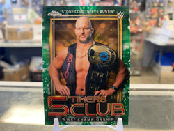 2021 Chrome WWE 5 Timers Club Green Refractor /99 Steve Austin Stone Cold HOF
