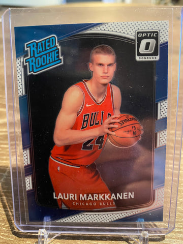 Lauri Markkanen 2017-18 Donruss Optic Rookie Card #159